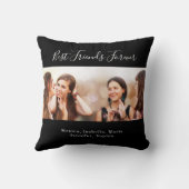 友達最高の永遠BFF写真名黒 クッション (裏面)