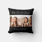 友達最高の永遠BFF写真名黒 クッション (正面)