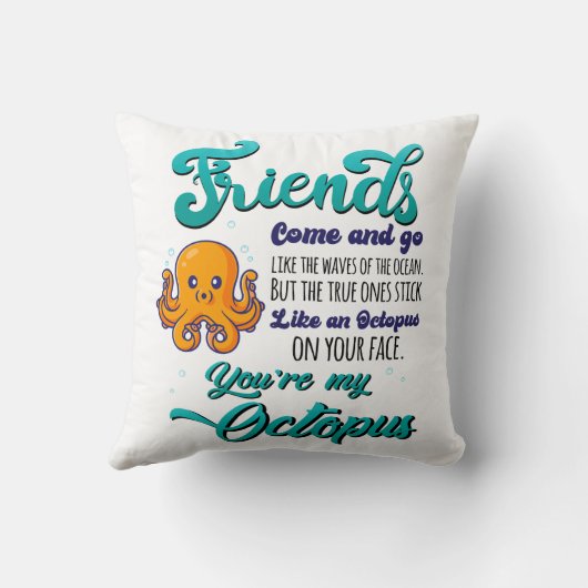 友達来と海の波のように行く クッション (裏面)