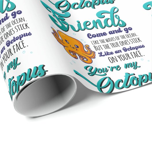 友達来と海の波のように行く ラッピングペーパー (ロールコーナー)