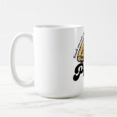 友達来と行くが、ピザは永遠におもしろい コーヒーマグカップ (左)