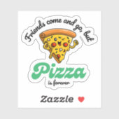 友達来と行くが、ピザは永遠におもしろい シール (シート)