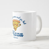 友達来と行くが、ピザは永遠におもしろい ジャンボコーヒーマグカップ (正面右)