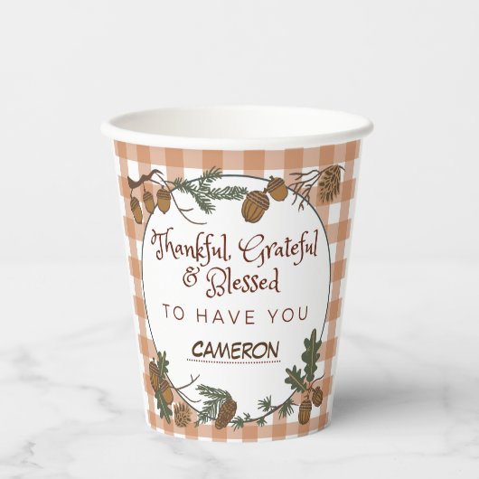 友達素朴付きホリデーパーティー食器 紙コップ (正面)