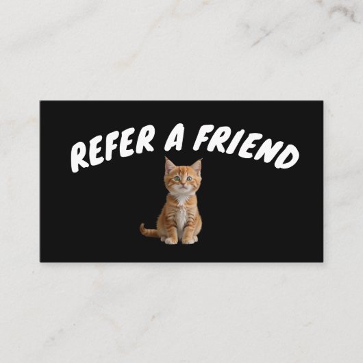 友達紹介 猫カード 名刺 (正面)