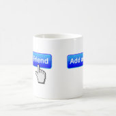 友達追加の面白いマグカップ コーヒーマグカップ (中央)