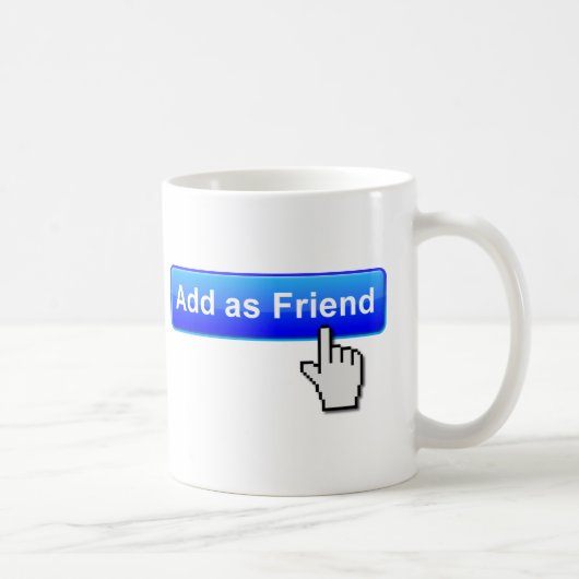 友達追加の面白いマグカップ コーヒーマグカップ (右)