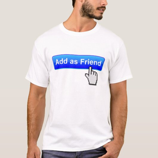 友達追加の面白いTシャツ Tシャツ (正面)