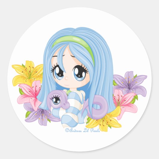 「友達」スタンプ ラウンドシール (正面)