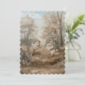 友達 - フラット インビテーション サイズ: 12.7 cm x 17.8 cm (スタンド正面)