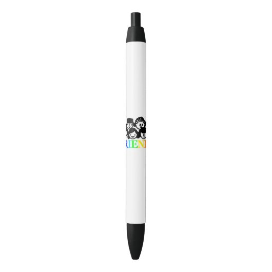 「友達」友情、ペン 黒ボールペン (正面縦)
