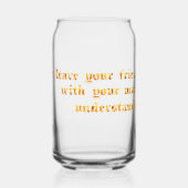 友離れ人には付き合うな ガラス缶 (左)