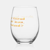 友離れ人には付き合うな ステムなしワイングラス (裏面)