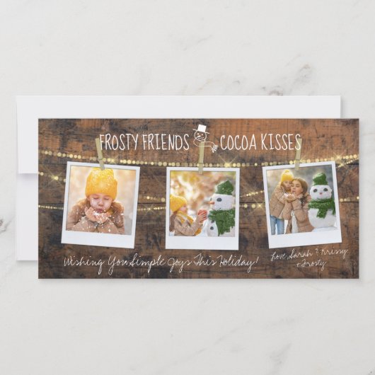 友霜の降りただちとココアキス雪だるま3 – フォトカード (正面)
