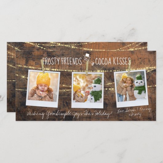 友霜の降りただちとココアキス雪だるま3 – フォトカード (正面/裏面)