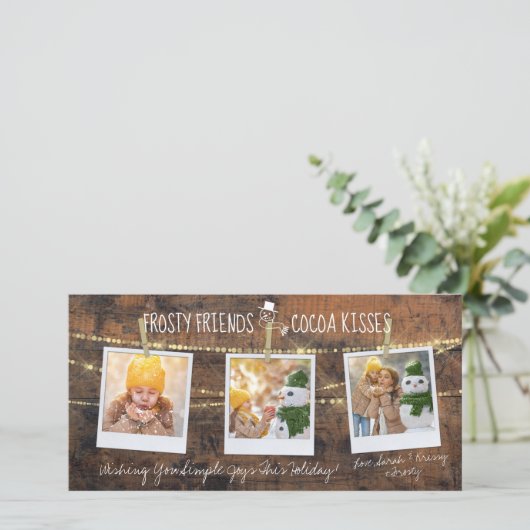 友霜の降りただちとココアキス雪だるま3 – フォトカード (スタンド正面)