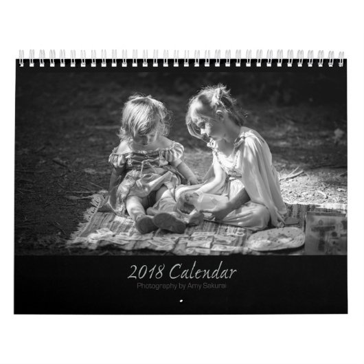 友2018の白黒の写真のカレンダー カレンダー (カバー)