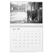 友2018の白黒の写真のカレンダー カレンダー (3月 2027)