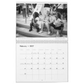 友2018の白黒の写真のカレンダー カレンダー (2月 2027)