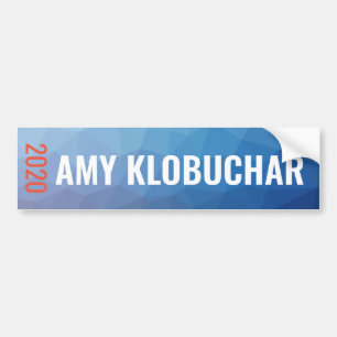 友Klobuchar 2020青い幾何学的 バンパーステッカー
