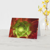 友Vangsgardによる赤いおよび緑のSucculent カード (黄色い花)