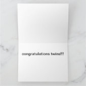 双ベビーおめでとう カード (内部)