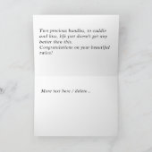 双子おめでとうございます,名前カスタム,ご祝い カード (内部)