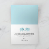 双子お洒落の象の父親 カード (内部)