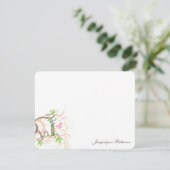 双子かわいい赤ちゃん女お洒落の子ピンクのエンドウ豆 サンキューカード (スタンド正面)