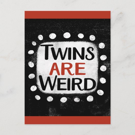 双子がハガキ風変わりである ポストカード (正面)