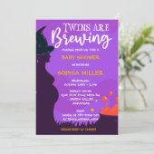 双子がハロウィンの魔女ベイビーシャワーを醸造中 招待状 (スタンド正面)
