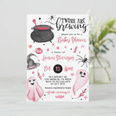 双子がハロウィーンの赤ちゃんシャワーを醸造している 招待状 (スタンド正面)