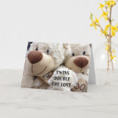 双子が思い出と喜びを倍にする カード (黄色い花)