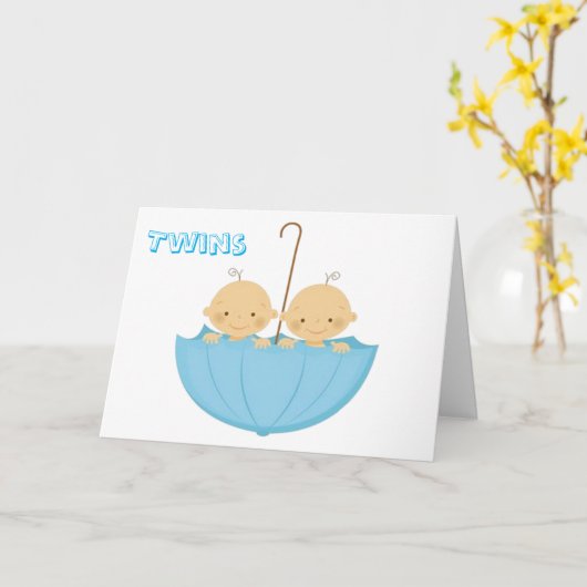 双子が恋を二重にしておもしろい カード (黄色い花)