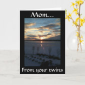 双子が母の誕生日 カード (黄色い花)