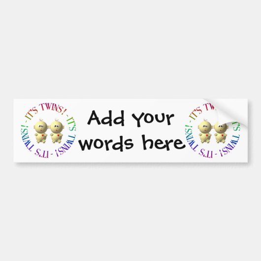 双子だ！ バンパーステッカー (正面)