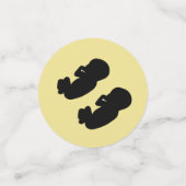 双子だ！ベビーシャワーテーブル紙吹雪 コンフェッティ (スモール正面)