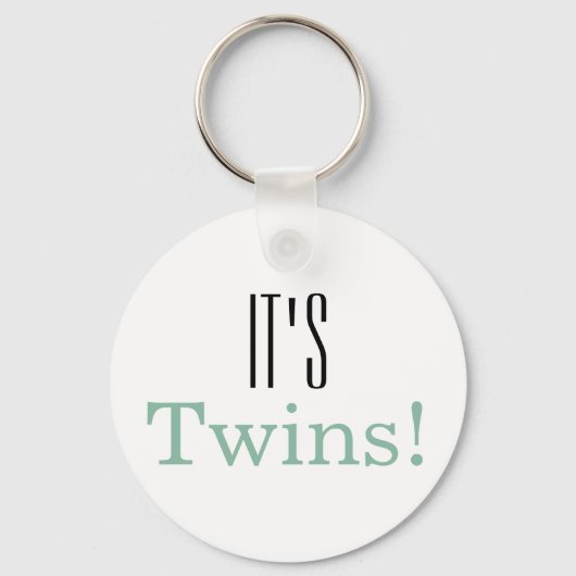 双子だ!ベビーシャワーパーティーの好意キーチェーン キーホルダー (正面)