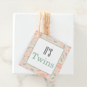 双子だ!ベビーシャワーパーティーの好意バッグ フェイバータグ (インサイチュ)