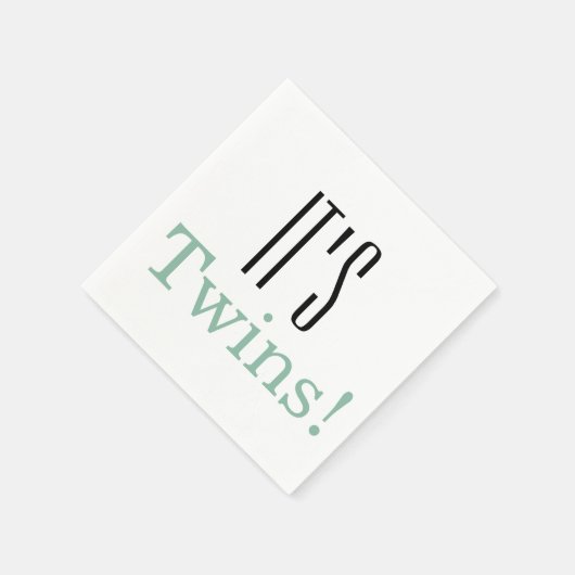 双子だ！ベビーシャワーパーティー紙ナプキンス スタンダードカクテルナプキン (角)