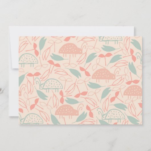 双子だ!ベビーシャワー写真招待状 招待状 (裏面)