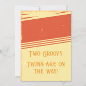 双子だ!Groovy妊娠2件の告知 招待状 (正面)