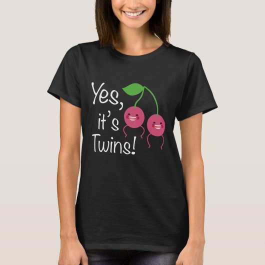 双子です!マタニティTシャツ Tシャツ (正面)
