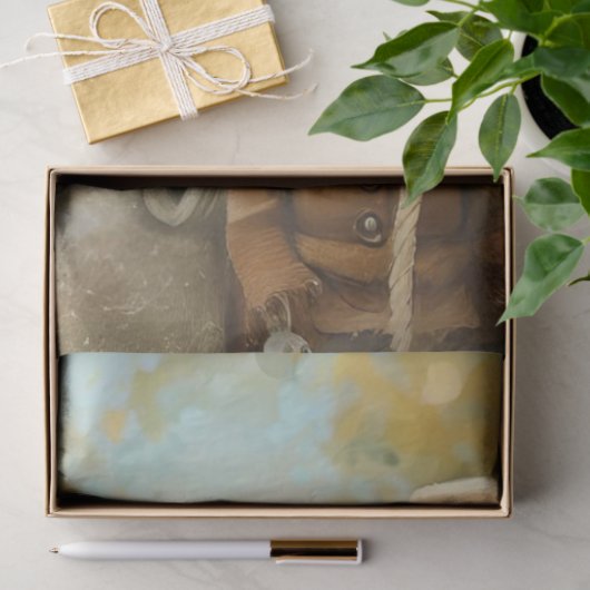 双子とお洒落羊の家族を分離 薄葉紙 (ギフト)