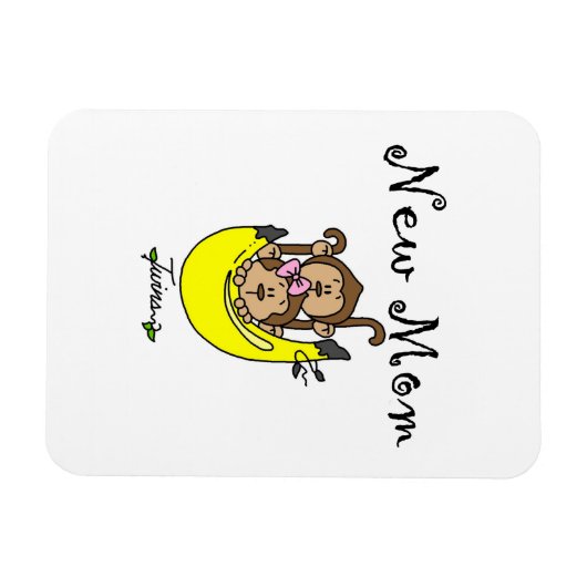 双子とGIrlの新しい母の贈り物 マグネット (横)