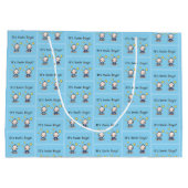 双子にとっては双子の男のカスタマイズ子の贈り物の包み ラージペーパーバッグ (裏面)