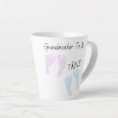 双子になる足跡の祖母の発表 カフェラテマグ (右アングル)