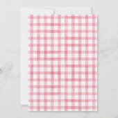 双子のうさぎの誕生日パーティー 女の子の赤ちゃんのための 招待状 (裏面)