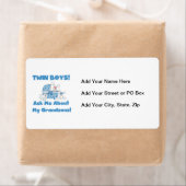 双子のおじいさんプレゼント ラベル (インサイチュ)