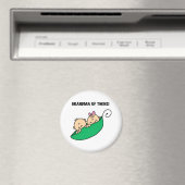 双子のおばあちゃんのポッドに入ったエンドウ マグネット (インサイチュ (食洗機))